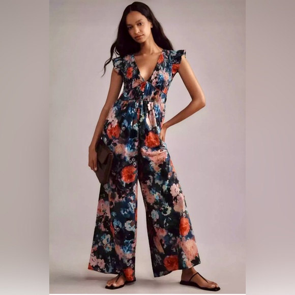 White House Black Market Pants - NWT Anthropologie The Peregrine Jumpsuit Women Casual Eyelet Wide-Leg - Size S